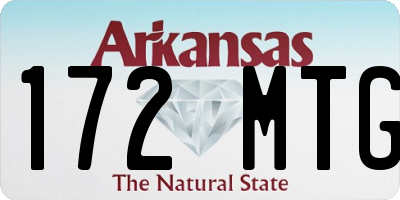 AR license plate 172MTG