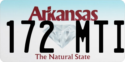 AR license plate 172MTI