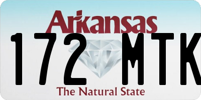 AR license plate 172MTK