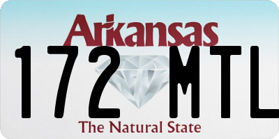 AR license plate 172MTL
