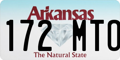 AR license plate 172MTO