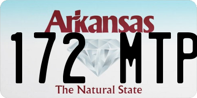 AR license plate 172MTP