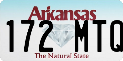 AR license plate 172MTQ
