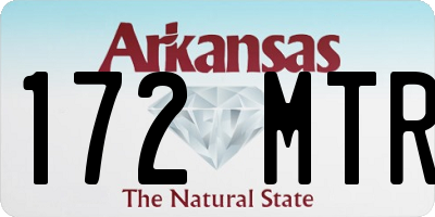 AR license plate 172MTR