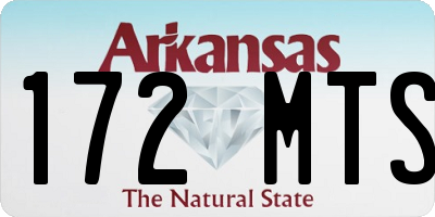 AR license plate 172MTS
