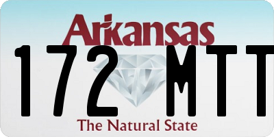 AR license plate 172MTT