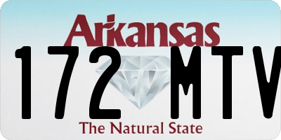 AR license plate 172MTV