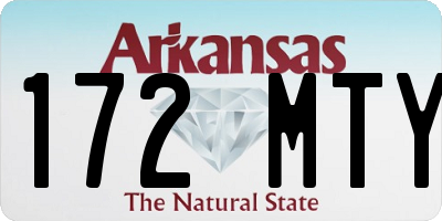AR license plate 172MTY