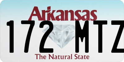 AR license plate 172MTZ