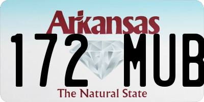 AR license plate 172MUB