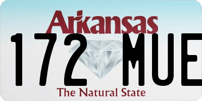 AR license plate 172MUE