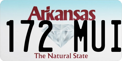 AR license plate 172MUI