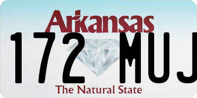 AR license plate 172MUJ