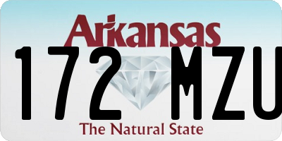 AR license plate 172MZU