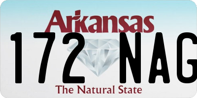 AR license plate 172NAG