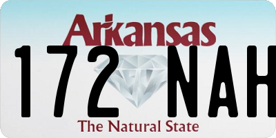 AR license plate 172NAH