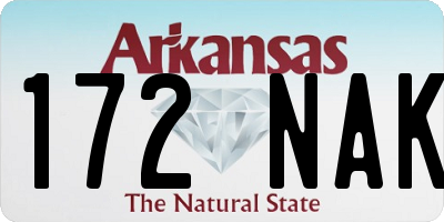 AR license plate 172NAK