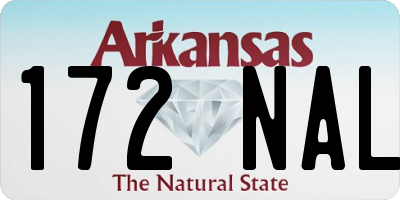 AR license plate 172NAL
