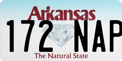 AR license plate 172NAP
