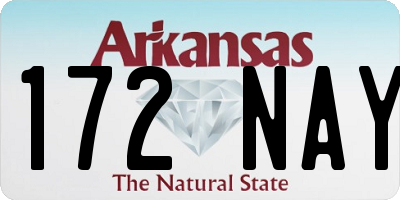 AR license plate 172NAY