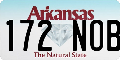 AR license plate 172NOB