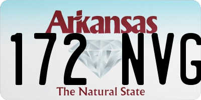 AR license plate 172NVG