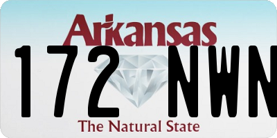 AR license plate 172NWN