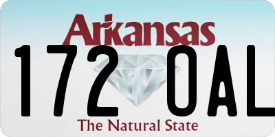 AR license plate 172OAL