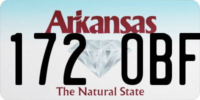 AR license plate 172OBF
