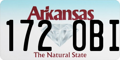 AR license plate 172OBI