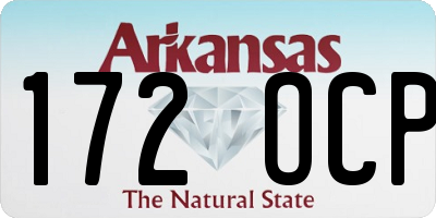 AR license plate 172OCP