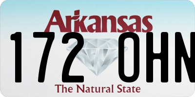 AR license plate 172OHN