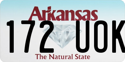 AR license plate 172UOK