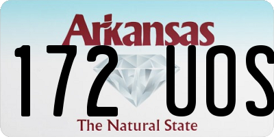 AR license plate 172UOS