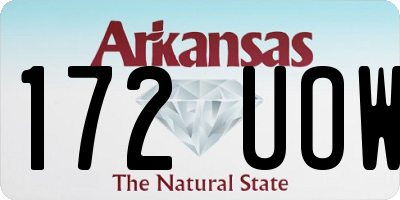 AR license plate 172UOW