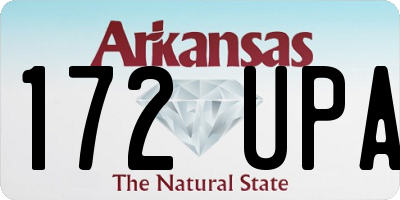 AR license plate 172UPA