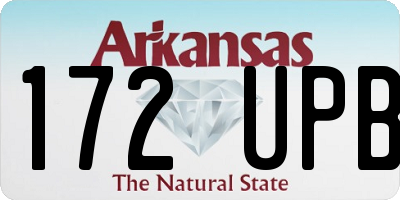 AR license plate 172UPB