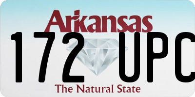 AR license plate 172UPC