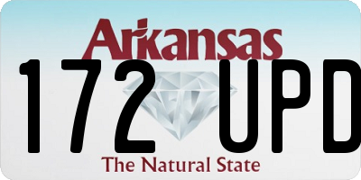 AR license plate 172UPD