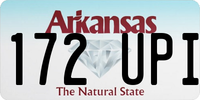 AR license plate 172UPI
