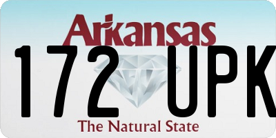 AR license plate 172UPK