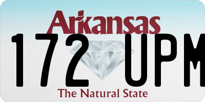 AR license plate 172UPM