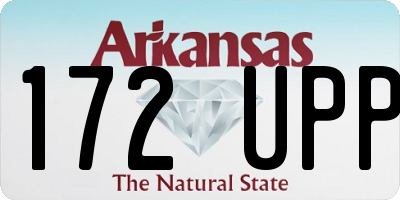 AR license plate 172UPP