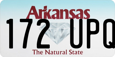 AR license plate 172UPQ