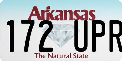 AR license plate 172UPR