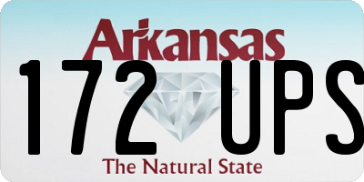 AR license plate 172UPS