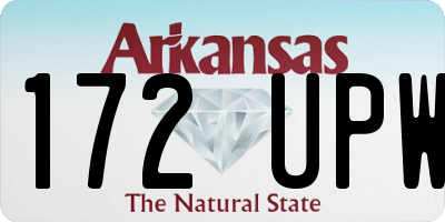 AR license plate 172UPW
