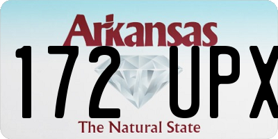 AR license plate 172UPX