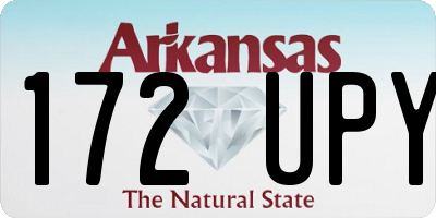 AR license plate 172UPY