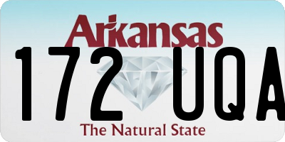 AR license plate 172UQA